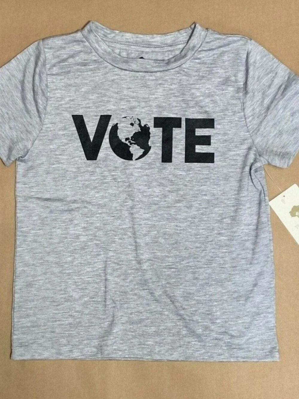 Tucker Tate grey vote shirt earth toddler size 6